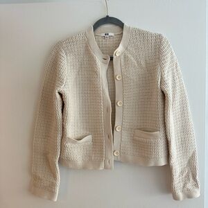 Uniqlo Knit Cream Cardigan Sweater *never worn*